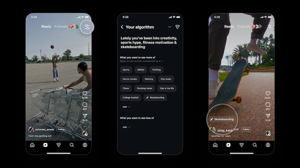 Instagram надає користувачам прямий контроль над алгоритмами Reels