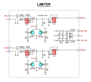 Лимитер для усилителя мощности УНЧ (двухканальный)