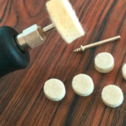 Полировальный фетровый, войлочный круг, диск D 25мм.10шт+держатель для