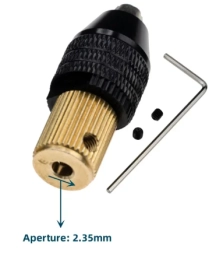 Кулачковый патрон для сверл 0.3-3.2mm на гравер, бормашину, мини дрель