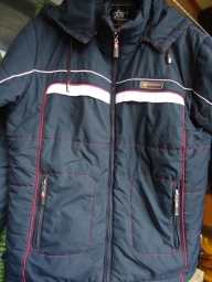 Куртка синяя с капюшоном р. 46-48