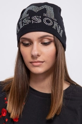 молодіжна шапка зі стразами 